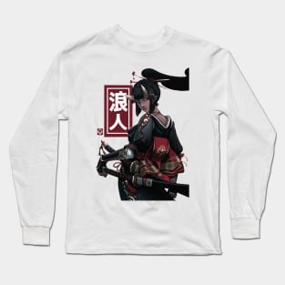 Samurai Japanese Geisha Girl Long Sleeve T-Shirt